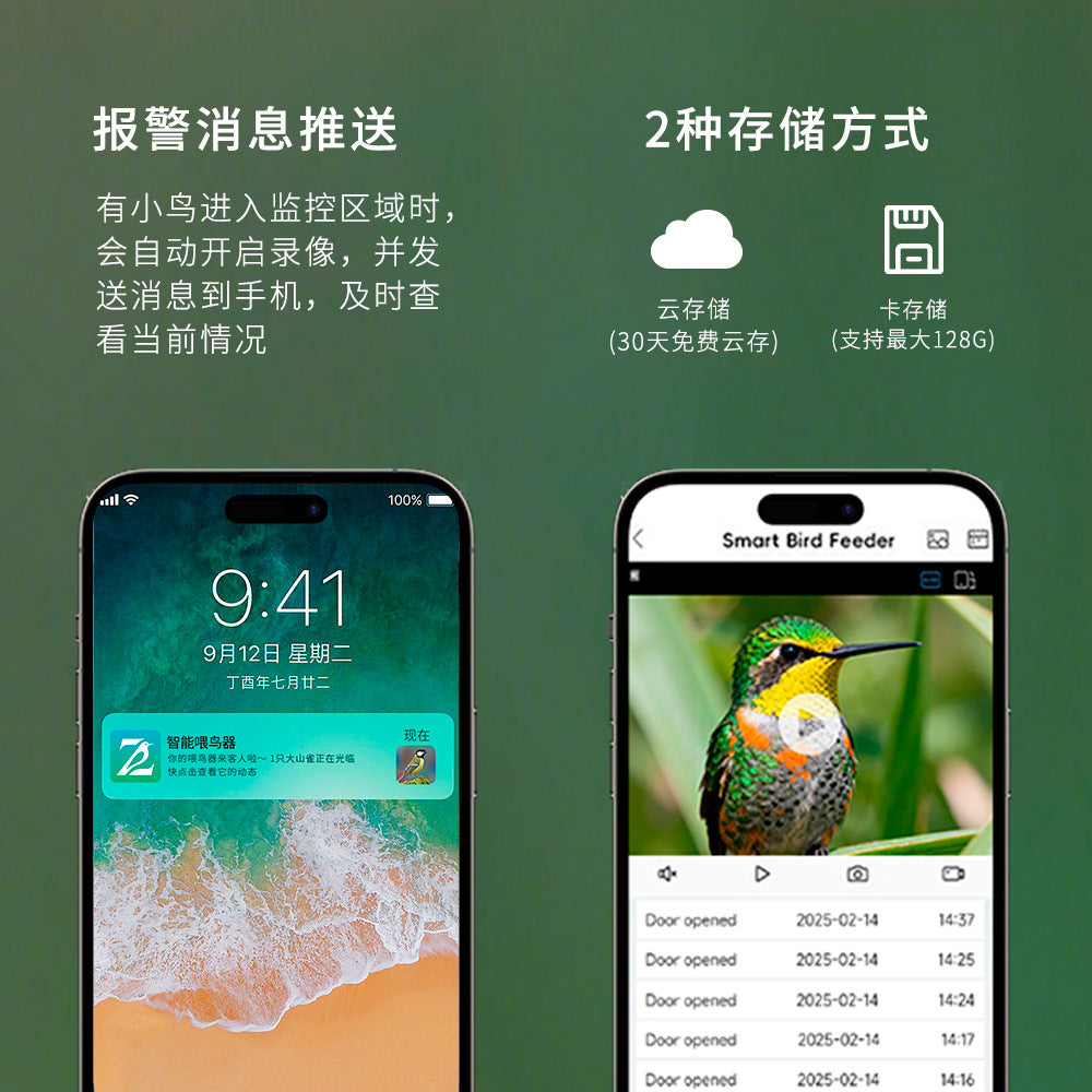 智能喂鸟器pcba方案开发喂鸟器太阳能网络摄像头宠物喂食app开发