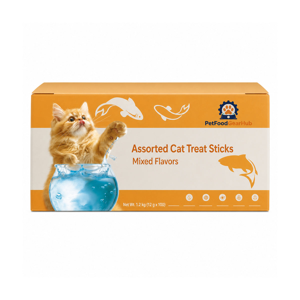 PetFoodGearHub Assorted Cat Treat Sticks – 12 g Each