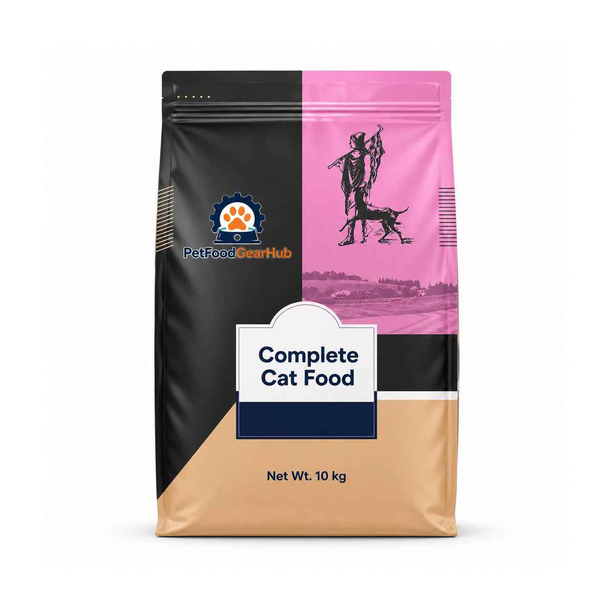 PetFoodGearHub complete cat food, 10 kg bag