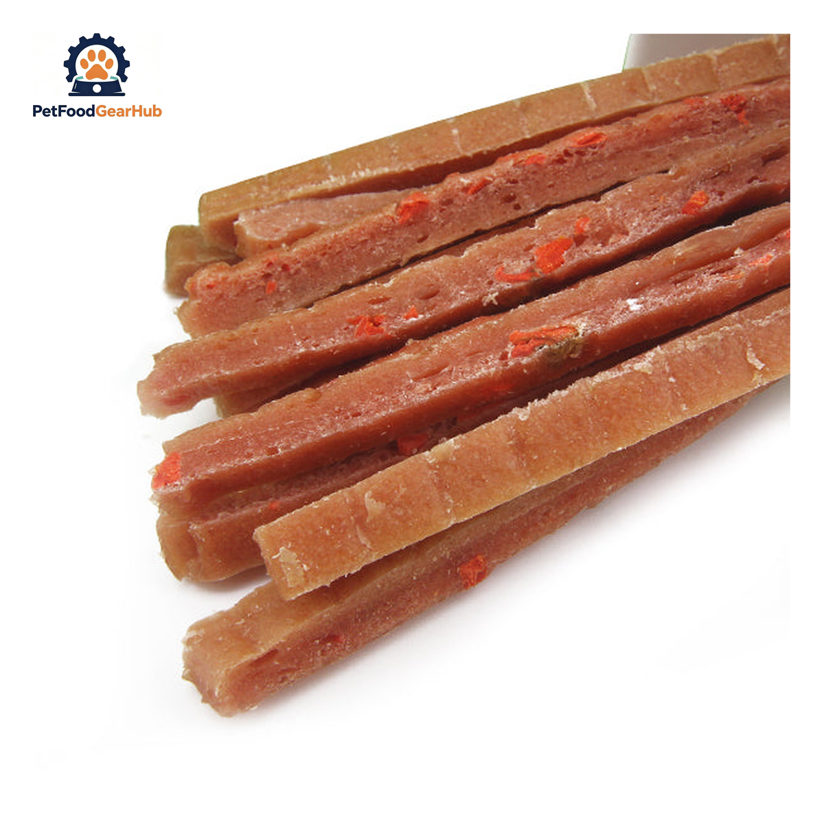 PetFoodGearHub PFGH LSC-69 US chicken strip with carrot wholesale dog food - soft chicken strips blended with real carrot for dogs, wholesale and OEM available with 300kg MOQ