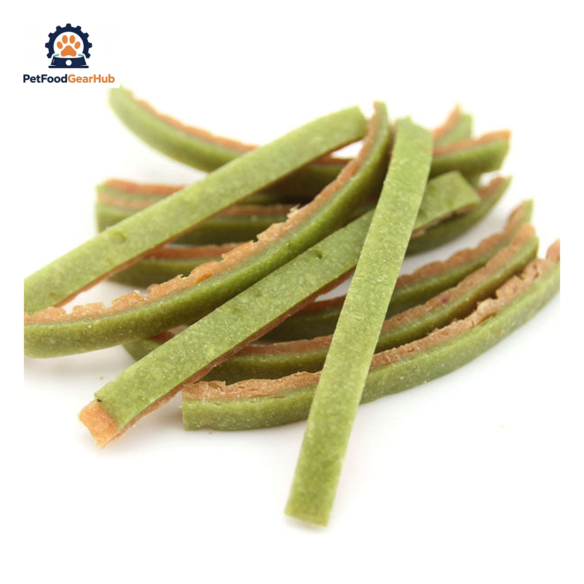 PetFoodGearHub PFGH LSC-67 US chicken strip with spinach juice organic dog treats - soft chicken strips infused with spinach juice for dogs, wholesale and OEM available with 300kg MOQ