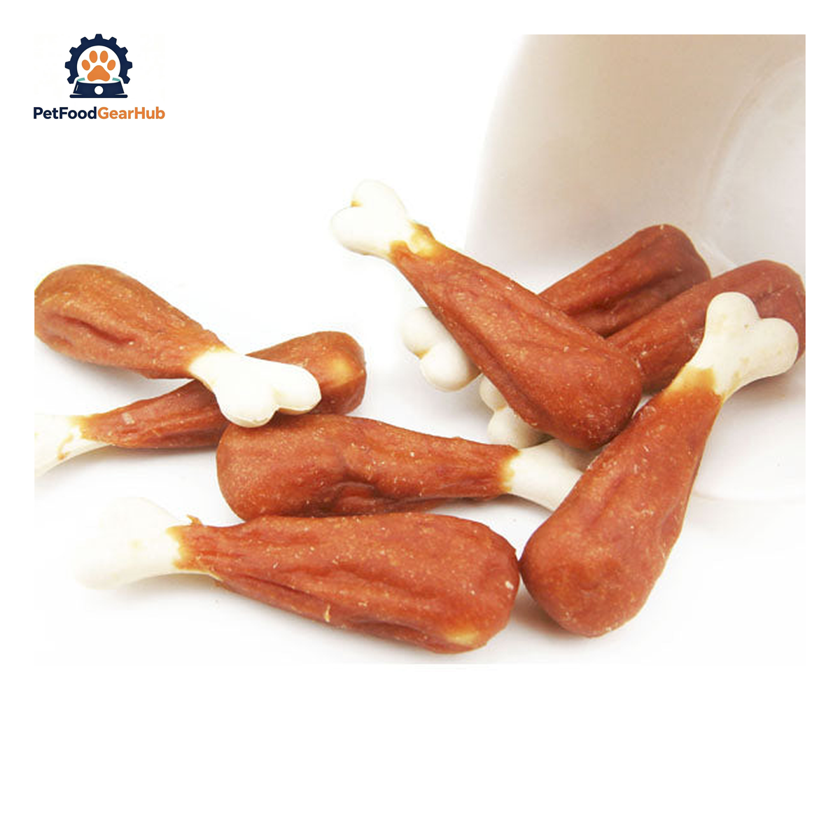 PetFoodGearHub PFGH LSC-32 US calcium bone wrapped by chicken dog treats - chicken-wrapped calcium bone chews for dogs, wholesale and OEM available with 300kg MOQ