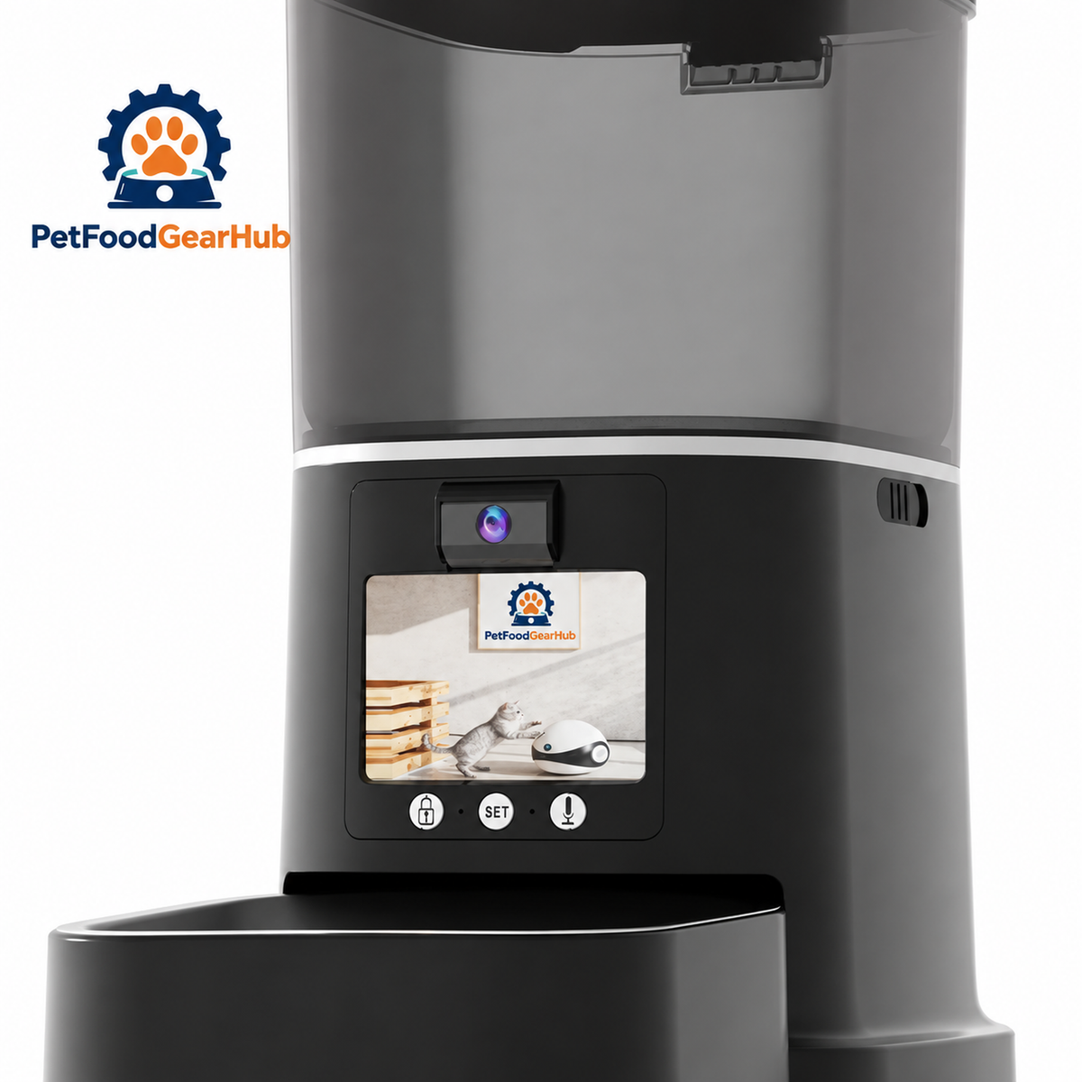 PetFoodGearHub FX-01 Smart Pet Feeder with Two-Way Video - Black - product detail 4