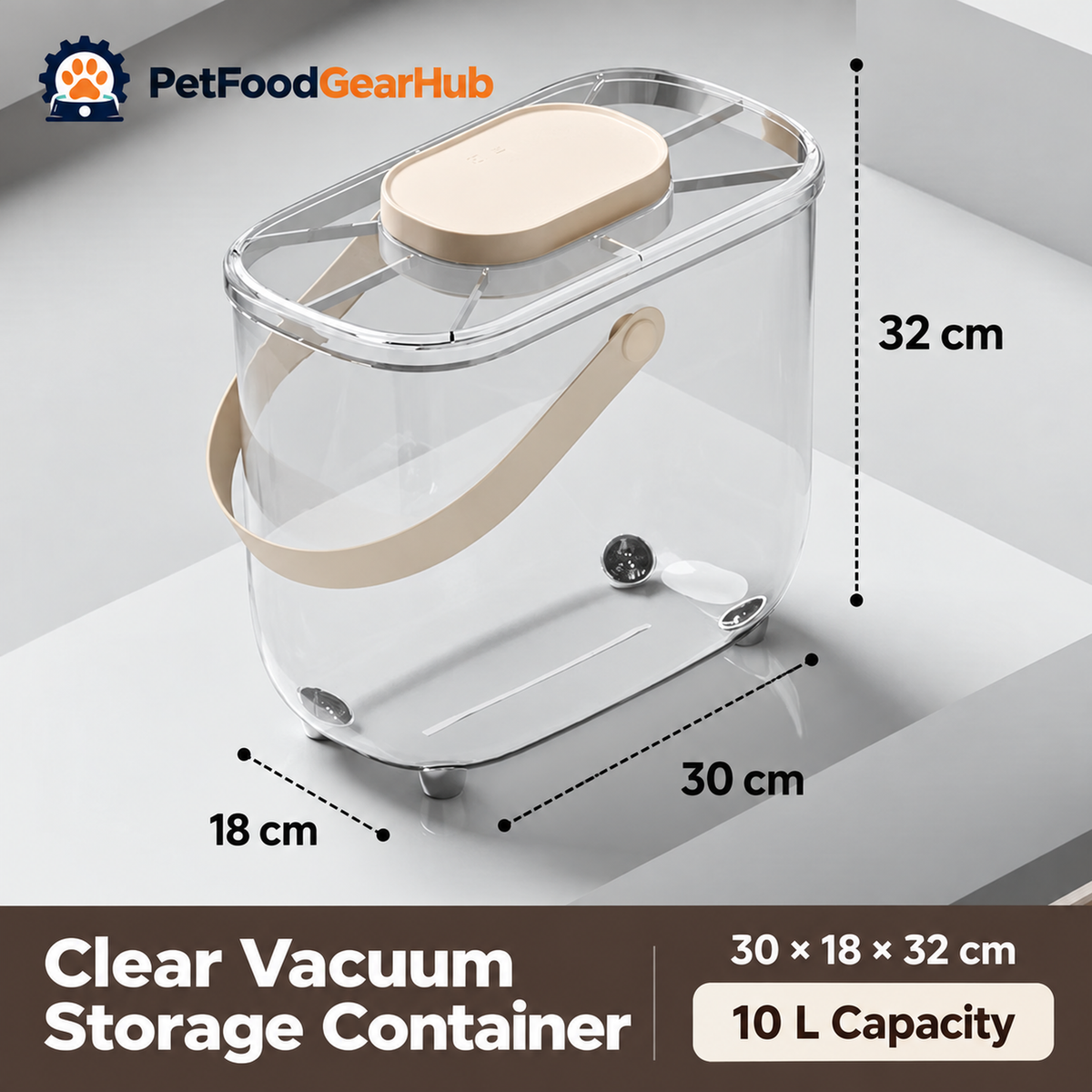 PetFoodGearHub 10 L Vacuum Pet Food Storage Container - Amber - product detail 7