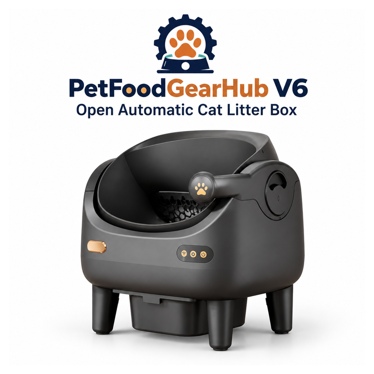 PetFoodGearHub V6 Open Automatic Cat Litter Box