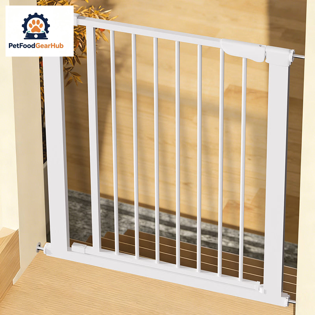 PetFoodGearHub pressure-mount indoor pet gate — view 2