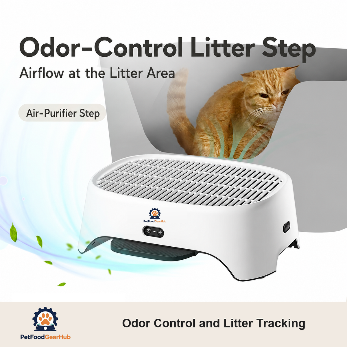 PetFoodGearHub Air-purifier step accessory for the M1+ automatic litter box