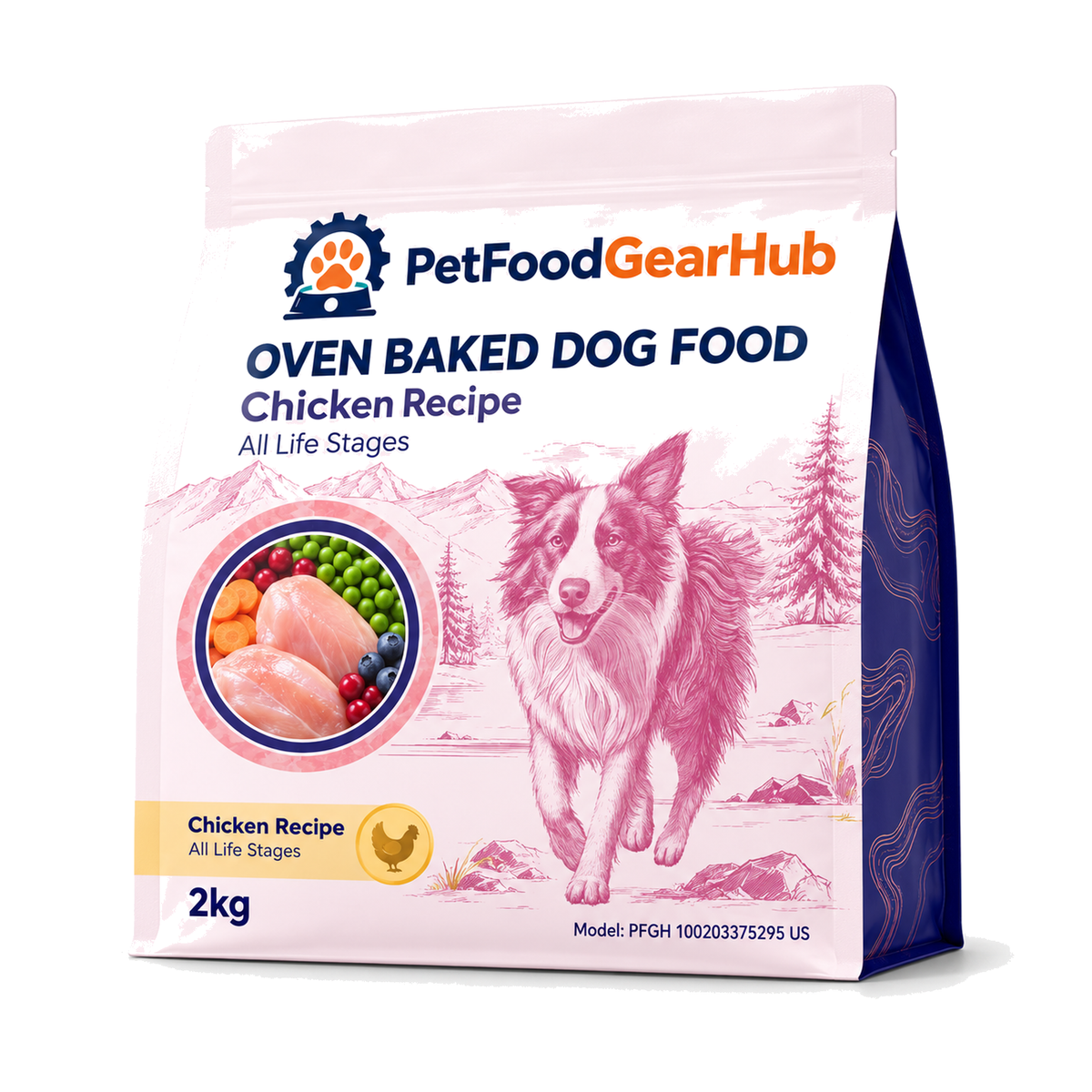 PetFoodGearHub Chicken Dog Food, 2 kg - PetFoodGearHub product image