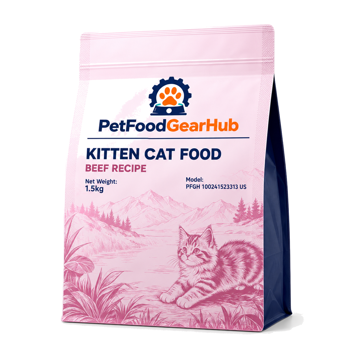 PetFoodGearHub Beef Kitten Food, 1.5 kg - PetFoodGearHub product image