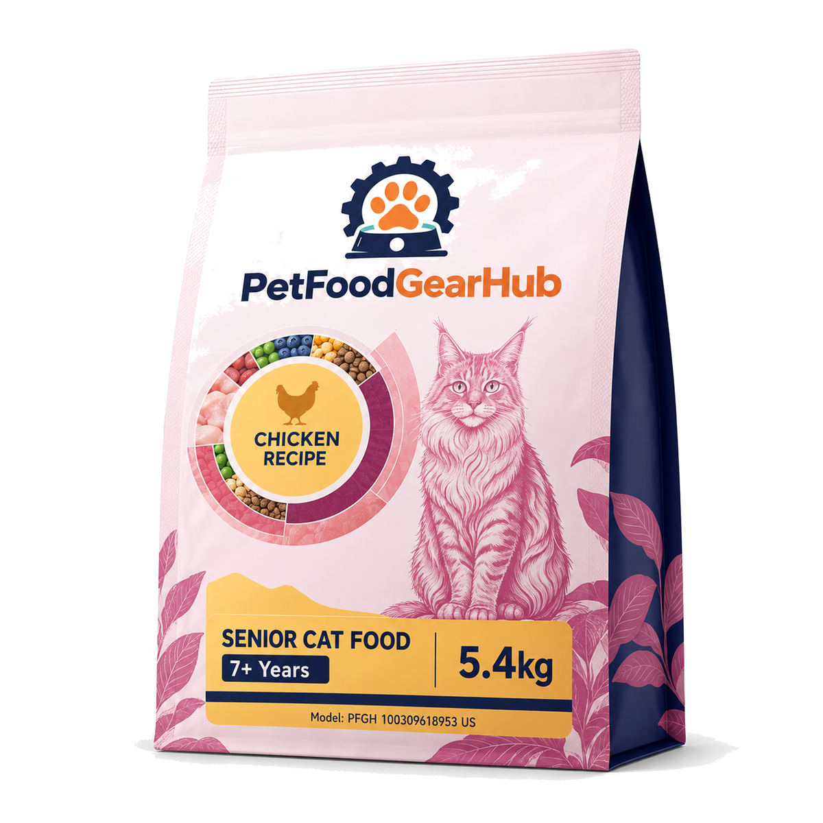 PetFoodGearHub Senior Cat Food, 1.8 kg × 3 - PetFoodGearHub product image