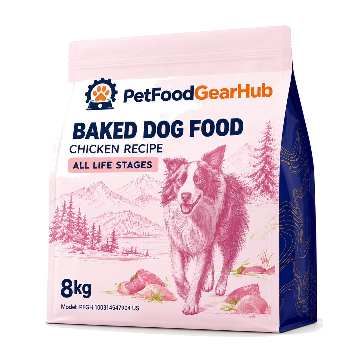 PetFoodGearHub Chicken Oven-Baked Dog Food, 8 kg - PetFoodGearHub product image