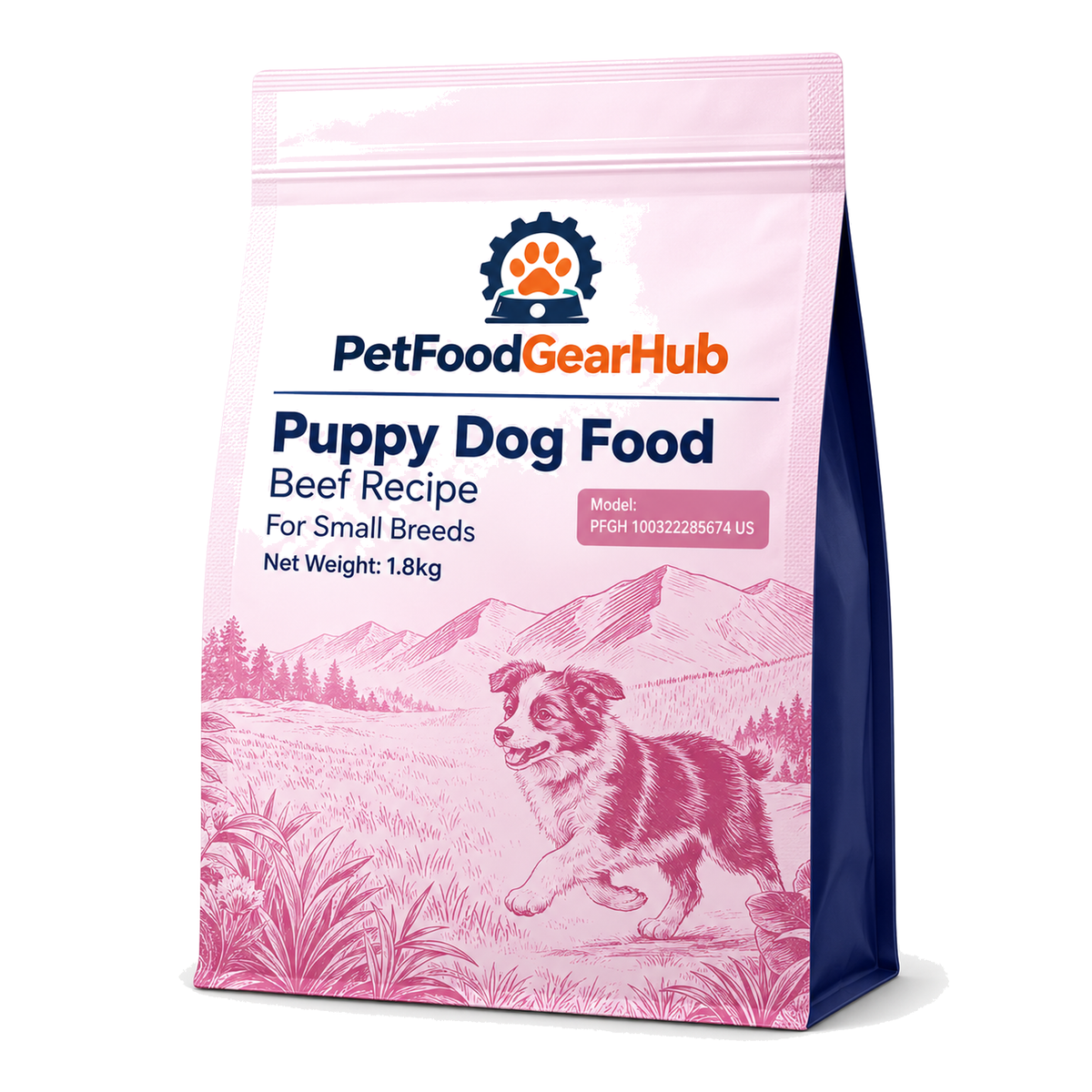 PetFoodGearHub Beef Puppy Food for Small Breeds, 1.8 kg - PetFoodGearHub product image