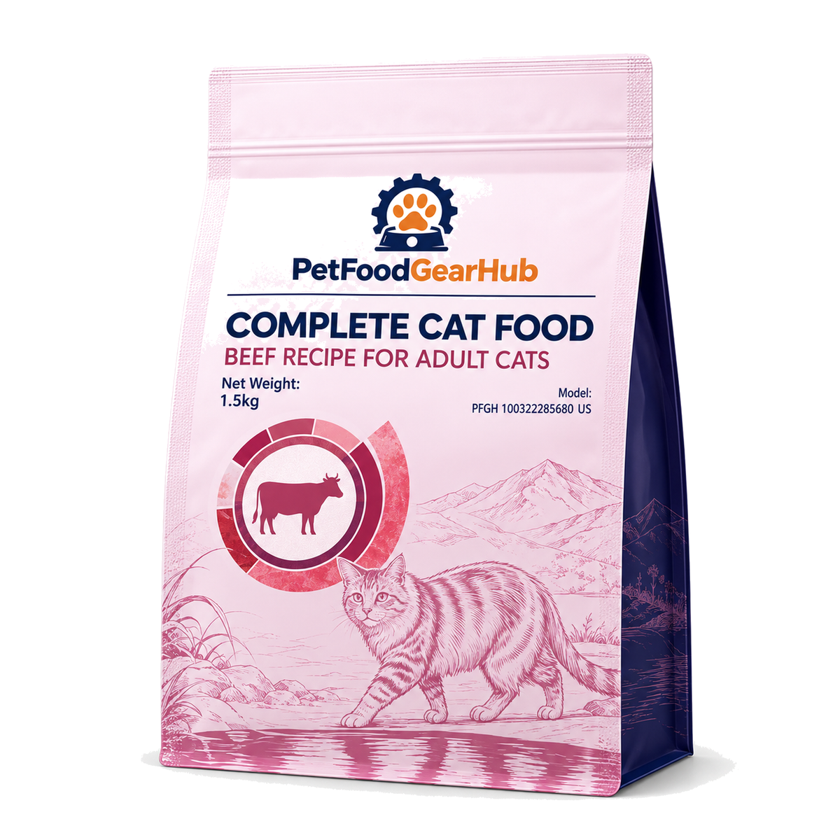 PetFoodGearHub Beef Adult Cat Food, 1.5 kg - PetFoodGearHub product image