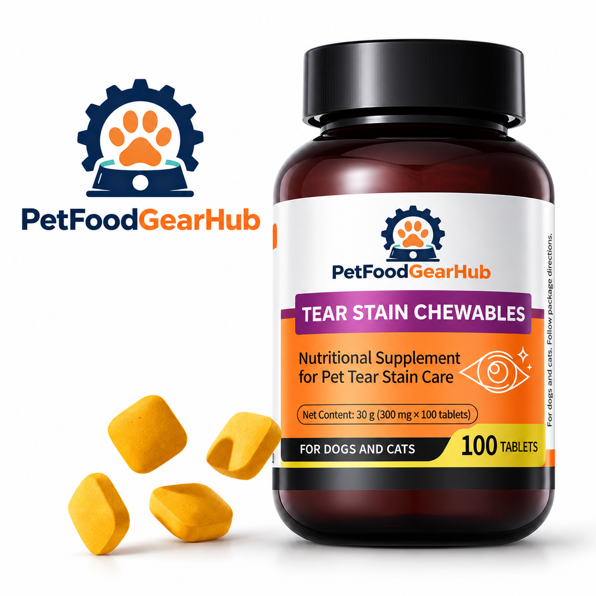 PetFoodGearHub 30 g tear stain chewables, 100 tablets