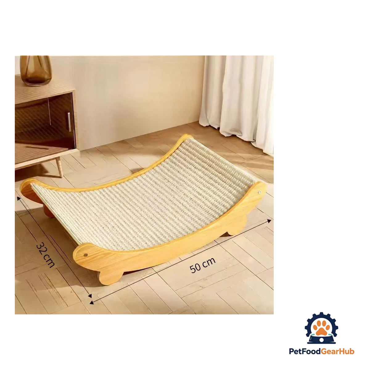 PetFoodGearHub Wooden Cat Scratcher Bed - product image 8