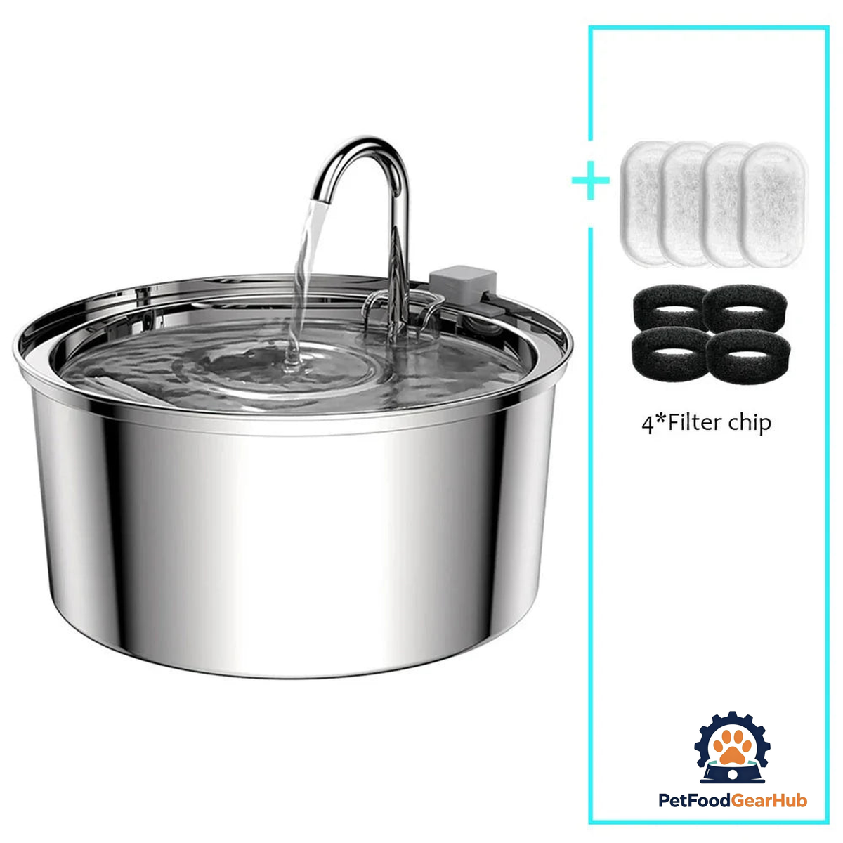 PetFoodGearHub Stainless Steel Automatic Pet Water Fountain - product image 8
