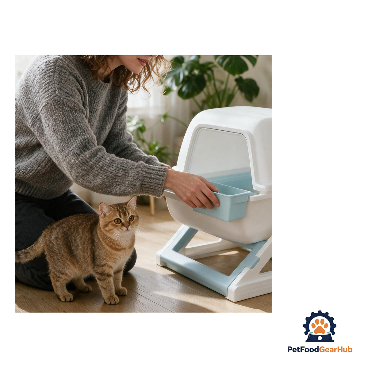 PetFoodGearHub Semi-Auto Flip Cleaning Litter Box - product image 21