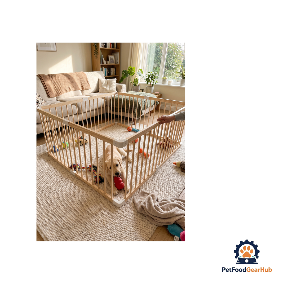 PetFoodGearHub Timber Pet Playpen and Tree Barrier - product image 3