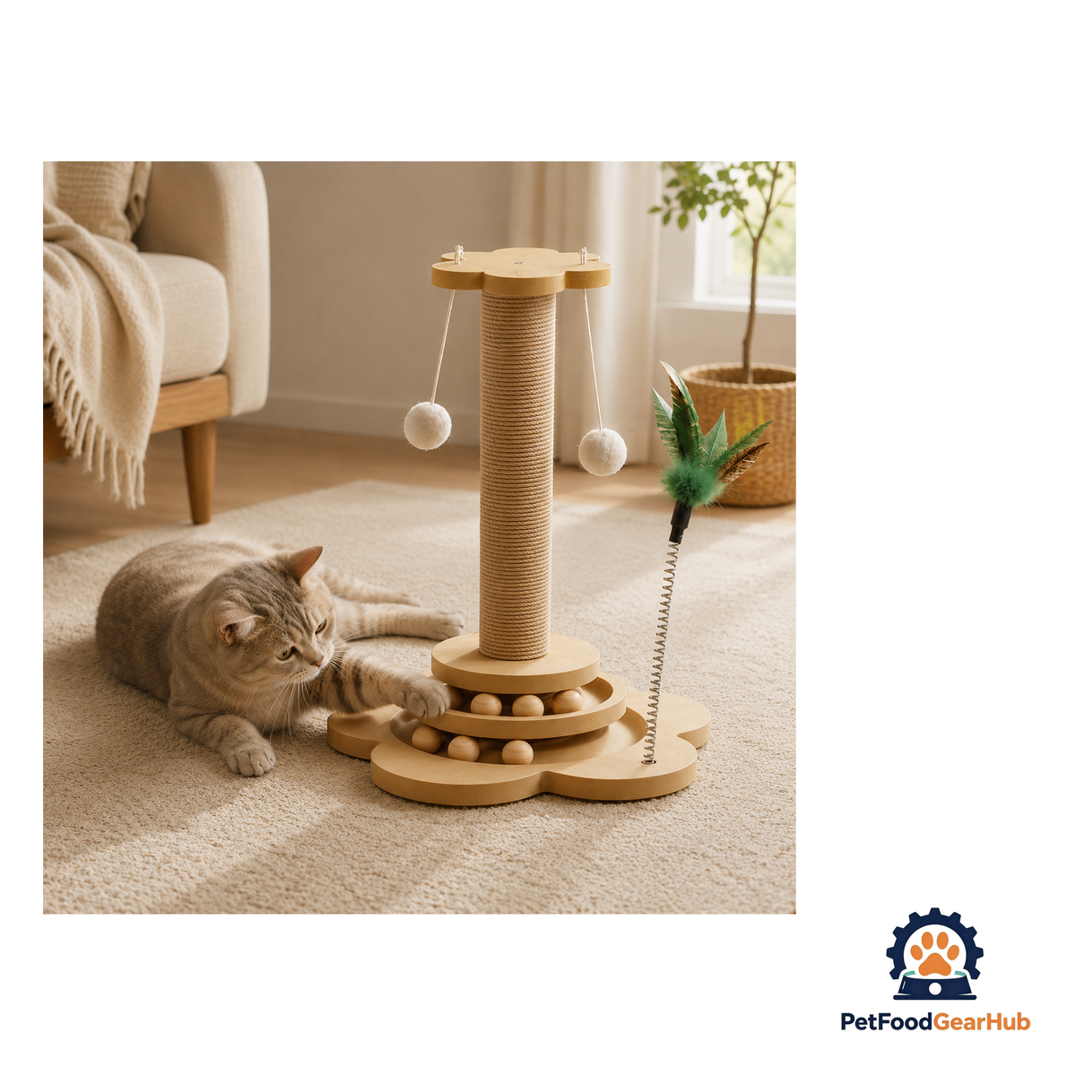 PetFoodGearHub Cat Scratching Post Tower - product image 6