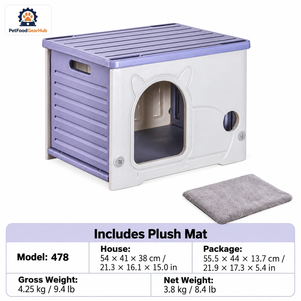 PetFoodGearHub Model 478 Modular Indoor & Outdoor Cat House — product image 18