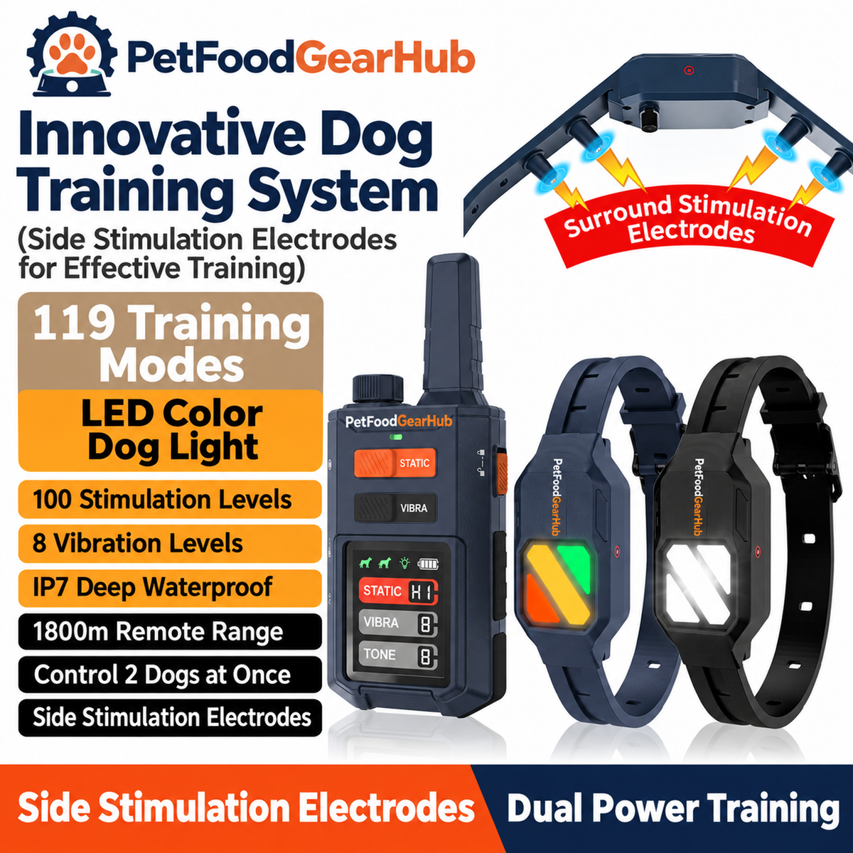 PetFoodGearHub Two-receiver remote dog training kit