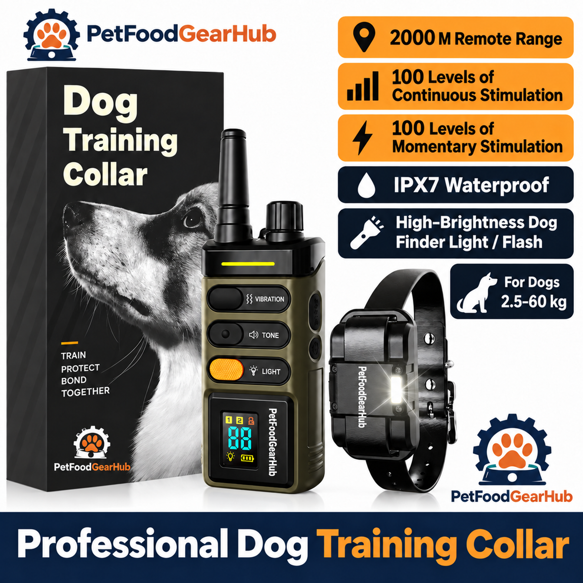 PetFoodGearHub One-dog remote training kit and packaging