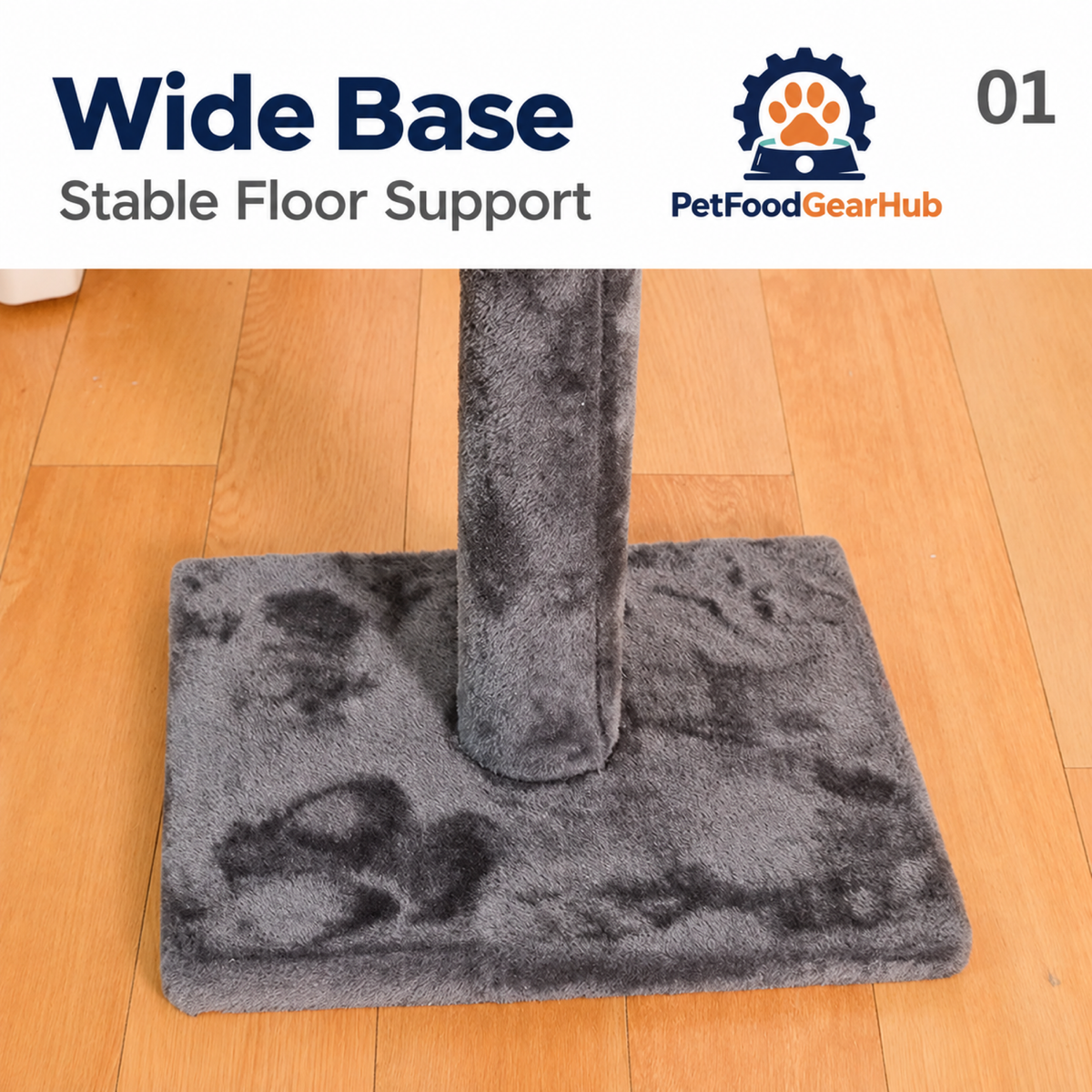 PetFoodGearHub Floor-to-Ceiling Cat Tree - Dark Gray - product details