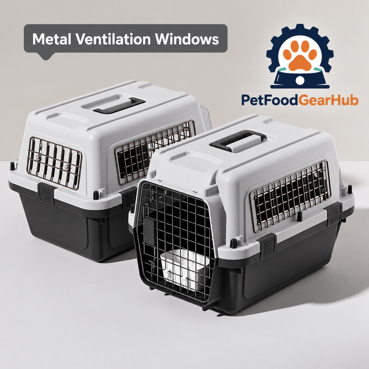 PetFoodGearHub Hard-Sided Pet Travel Crate in Multiple Sizes - product details