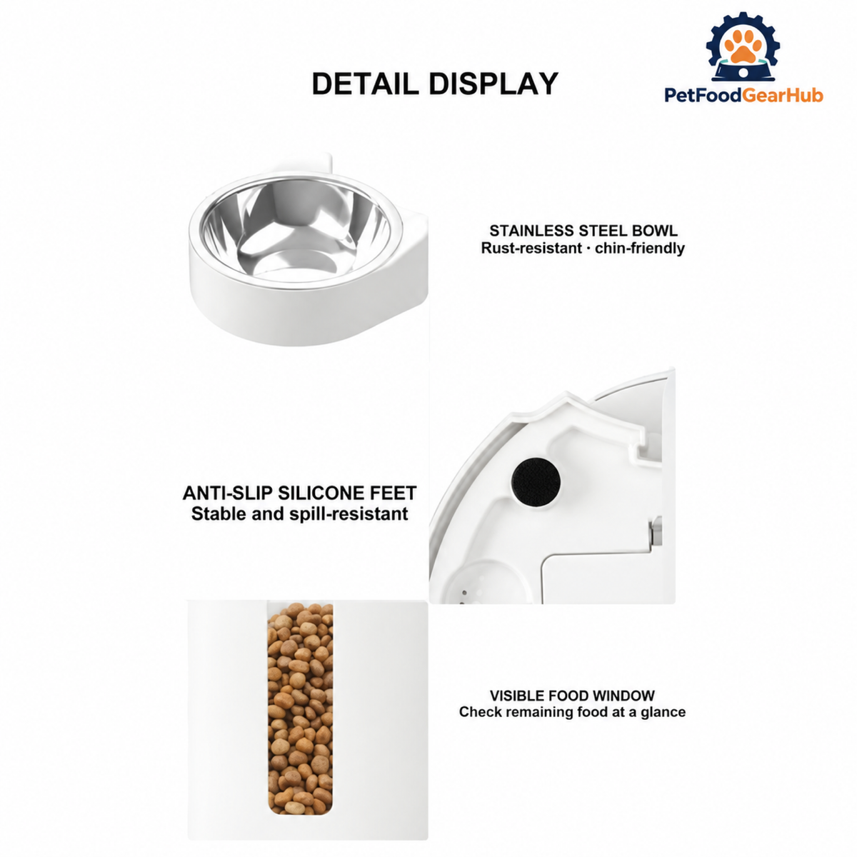 PetFoodGearHub X45 4L Automatic Pet Feeder - product detail 2