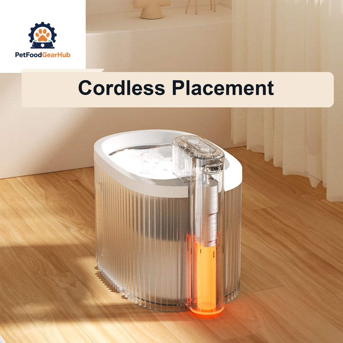 PetFoodGearHub V2 Cordless Cat Water Fountain - product detail 4