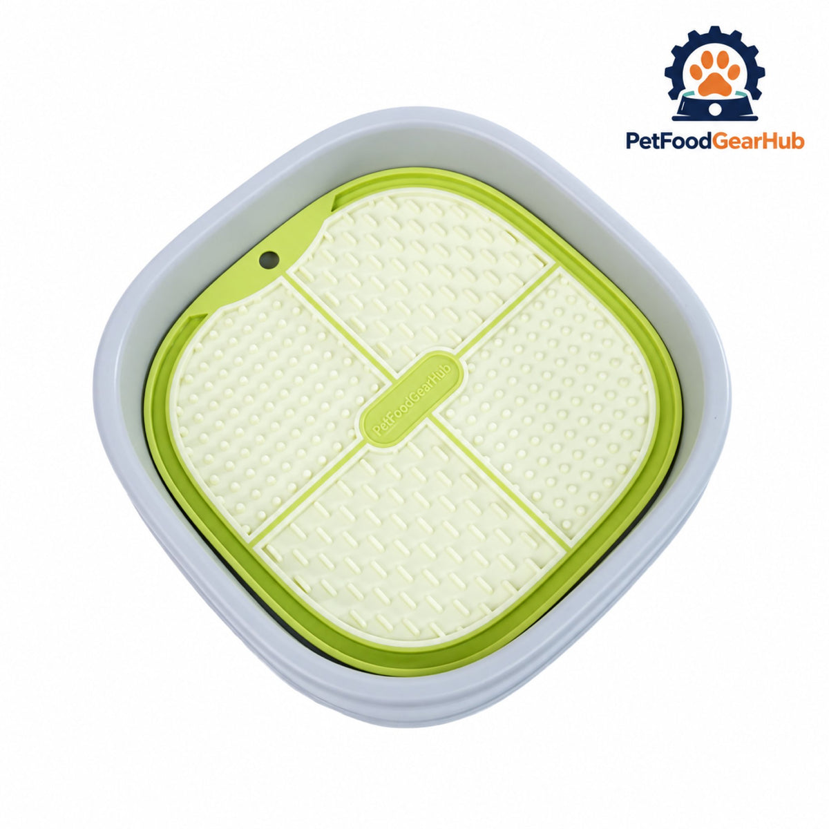 PetFoodGearHub Lick Mat and Holder Set - Green lick mat and holder