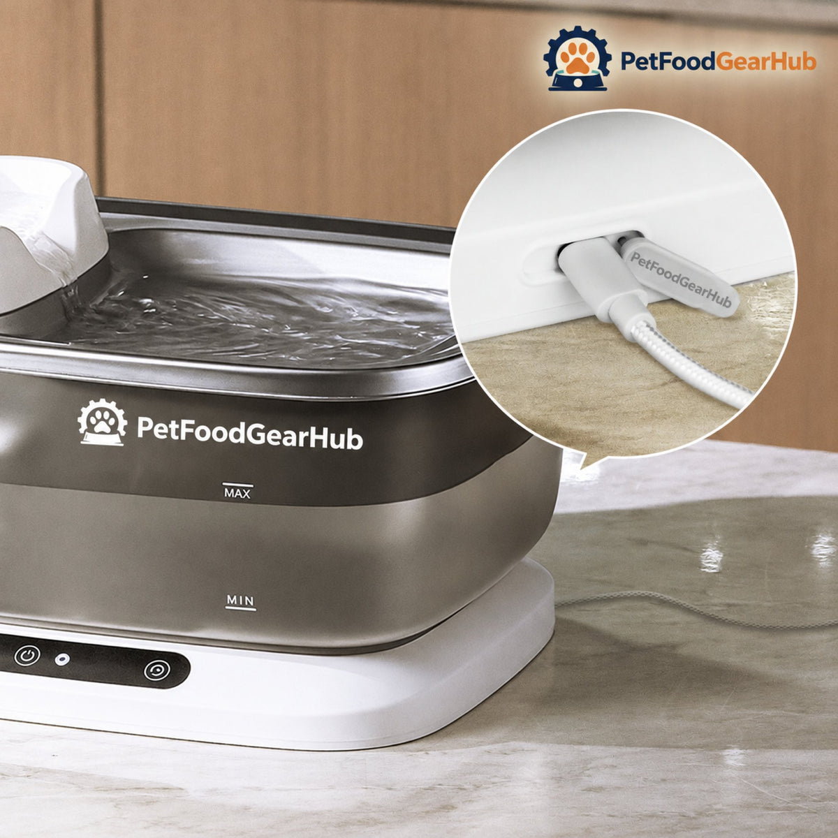 PetFoodGearHub F2 V2 Water Fountain Replacement Power Kit - Product detail view 2