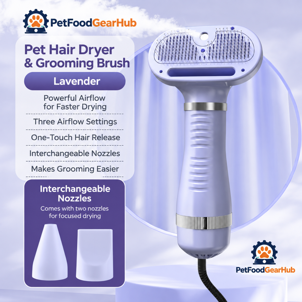 PetFoodGearHub pet dryer brushes product view