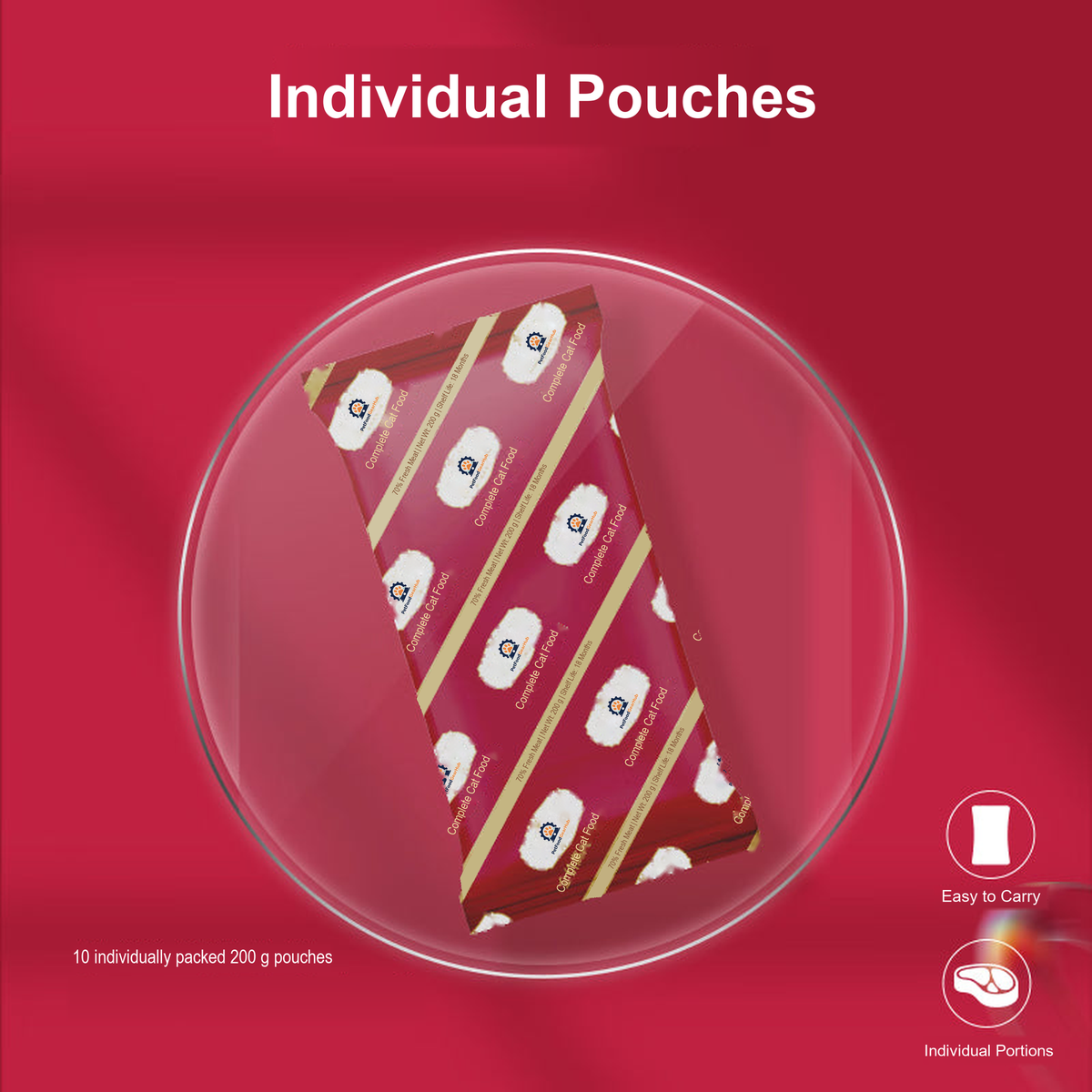 PetFoodGearHub 200 g individual inner pouch packaging