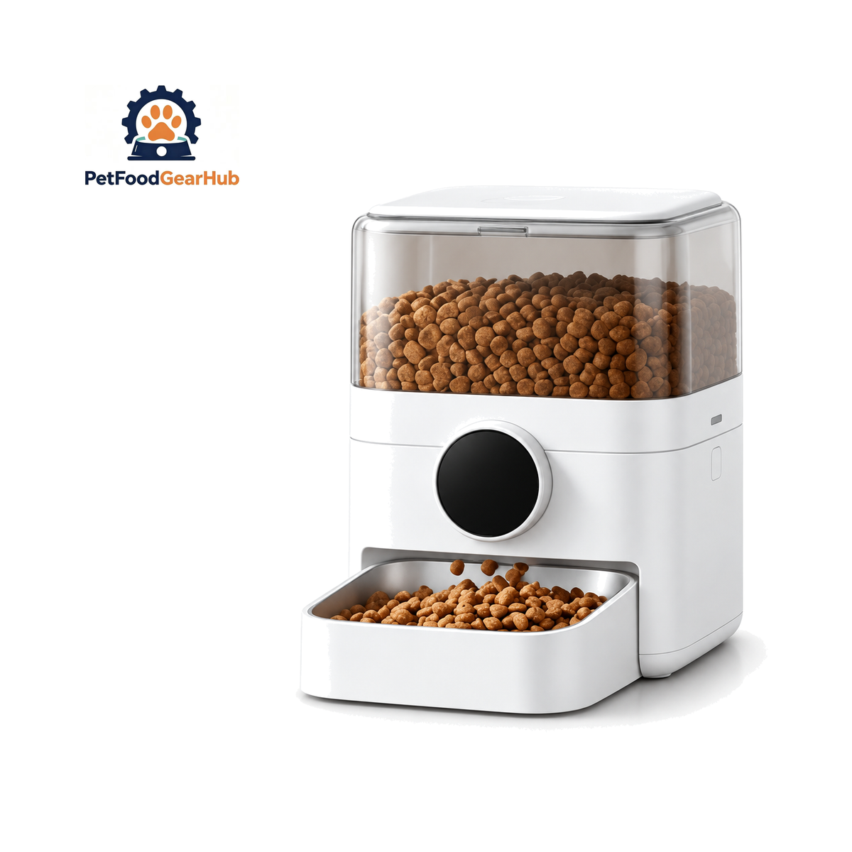 PetFoodGearHub Cordless Automatic Pet Feeder with App Control on a pure white background