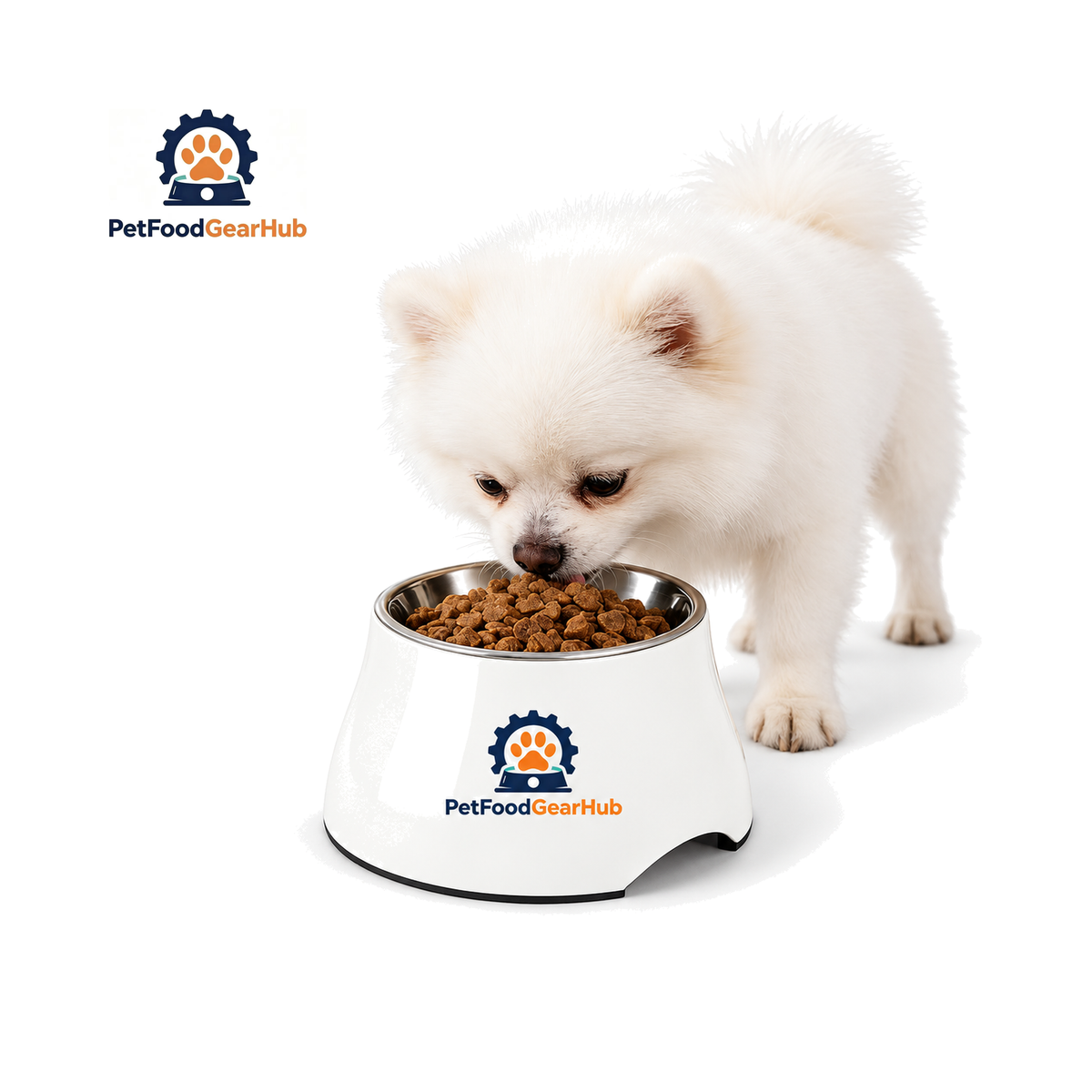 PetFoodGearHub Elevated Pet Bowl on a pure white background