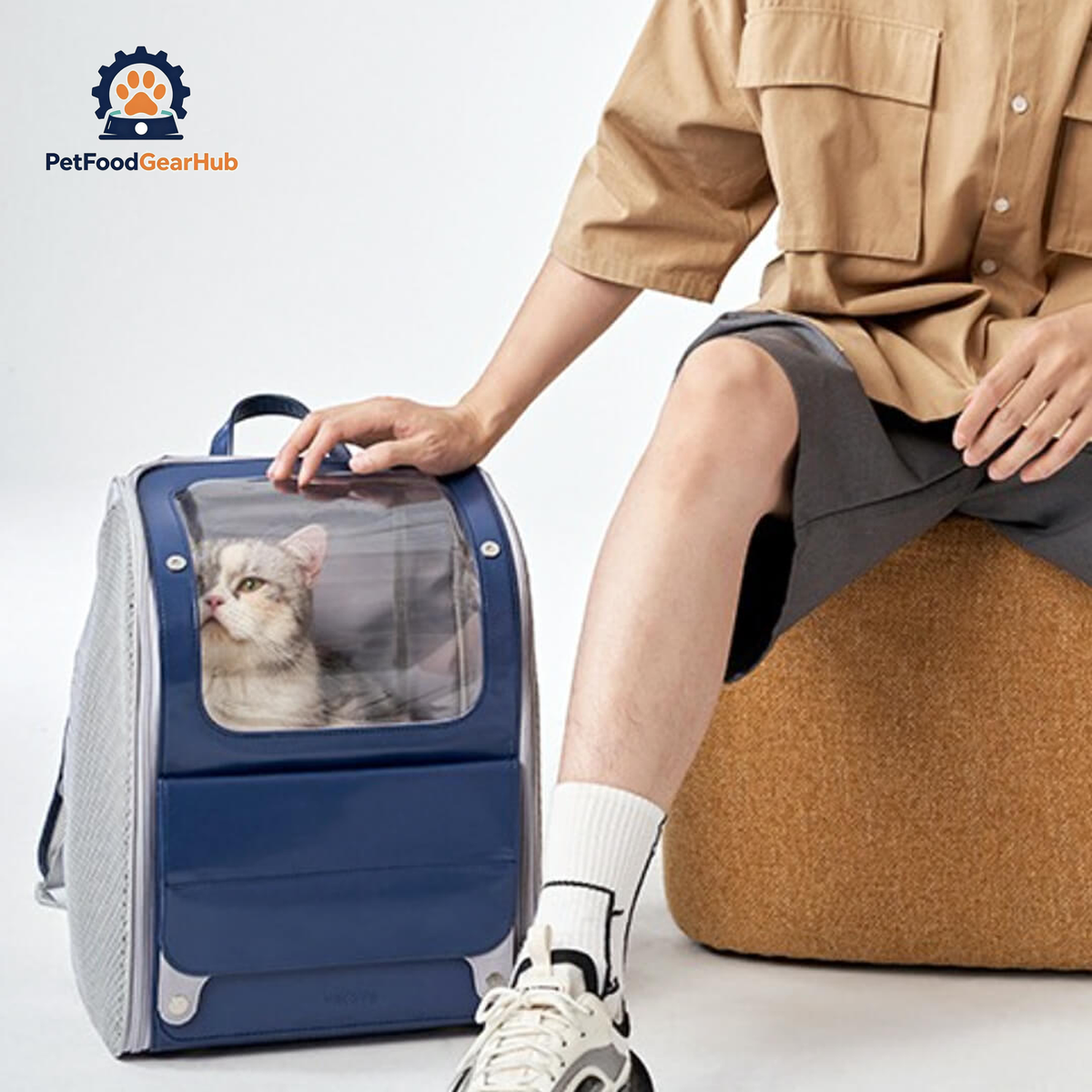 Floof Voyager Cat Traveling Backpack | Clear Cat Backpack for Carrying Cat | PetFoodGearHub