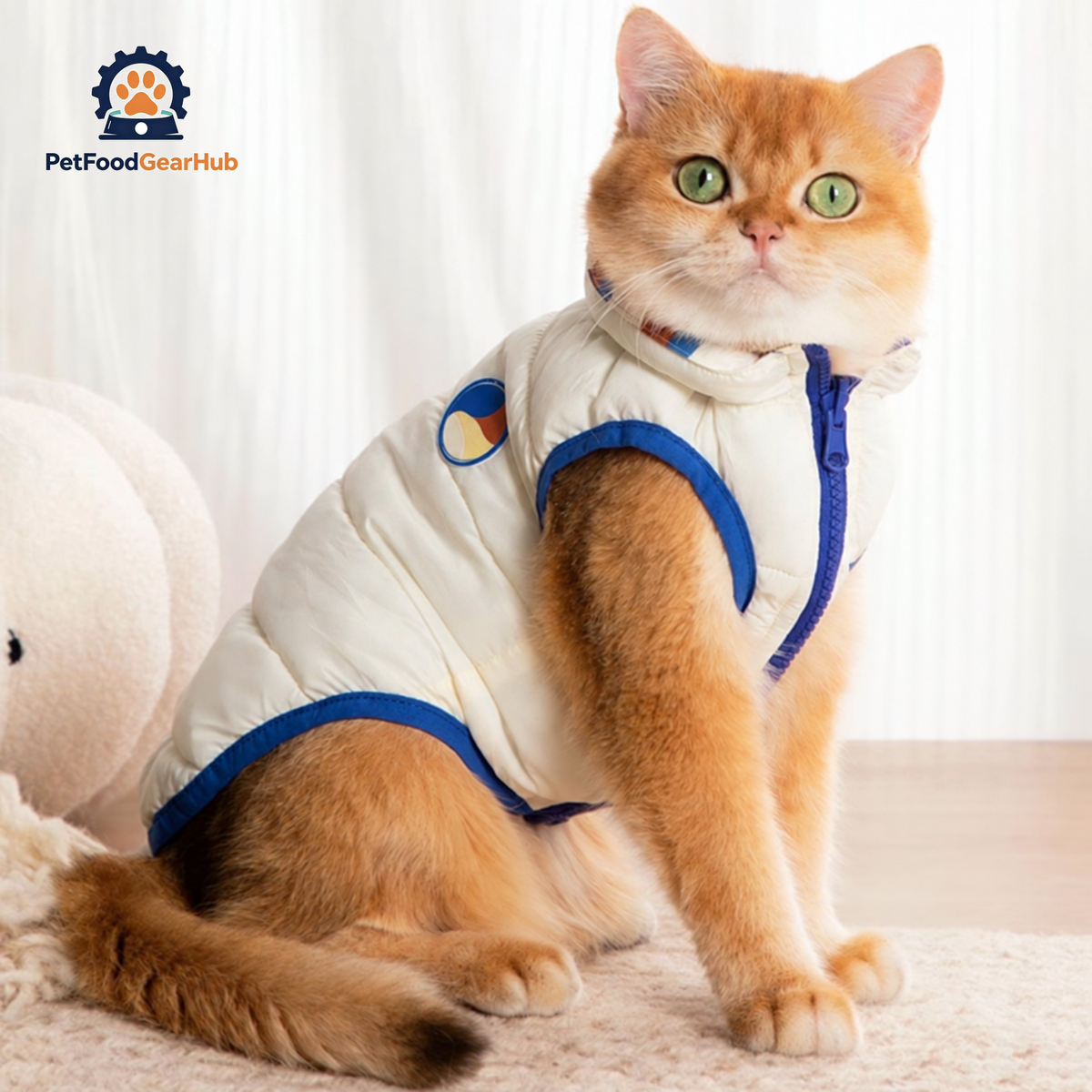 Cat in Cream Reversible Jacket | PetFoodGearHub
