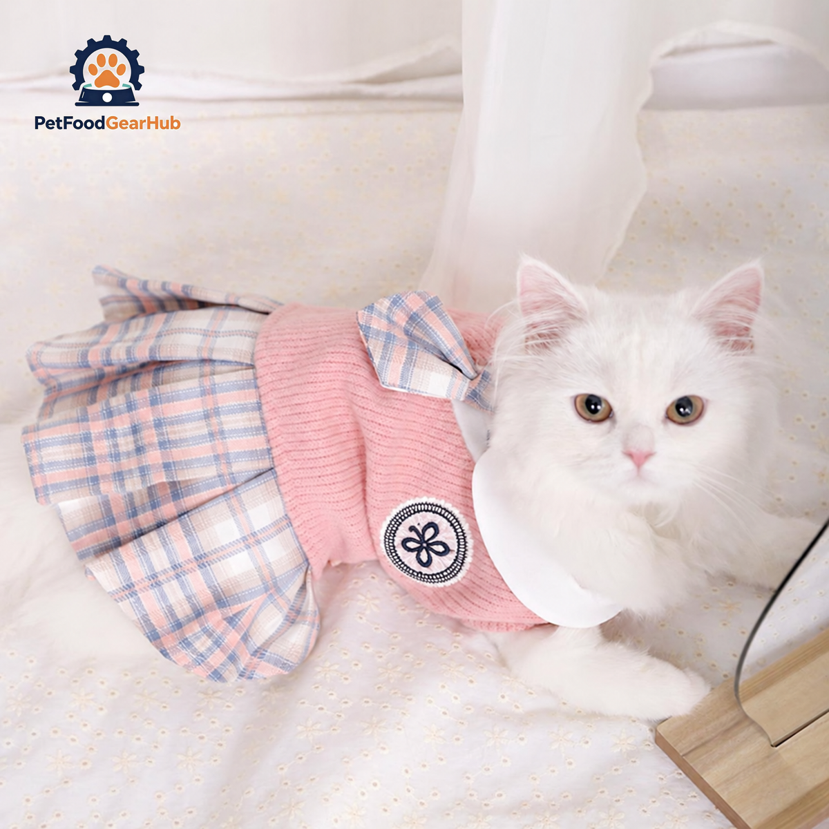 Bella Cat Dress | Cat with Dress | Cat Clothes | PetFoodGearHub