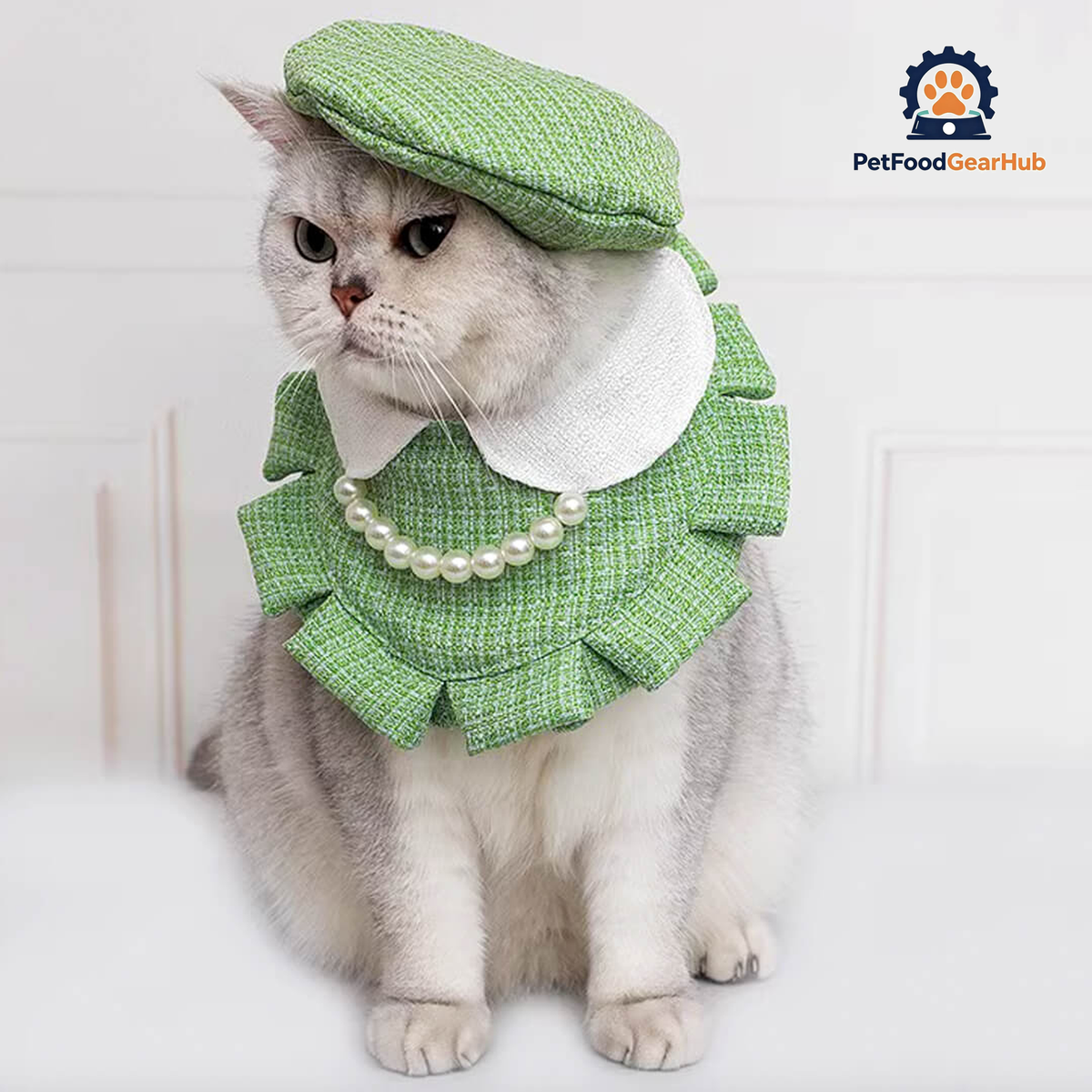 PetFoodGearHub Jolie Cat Bib & Hat product view 22