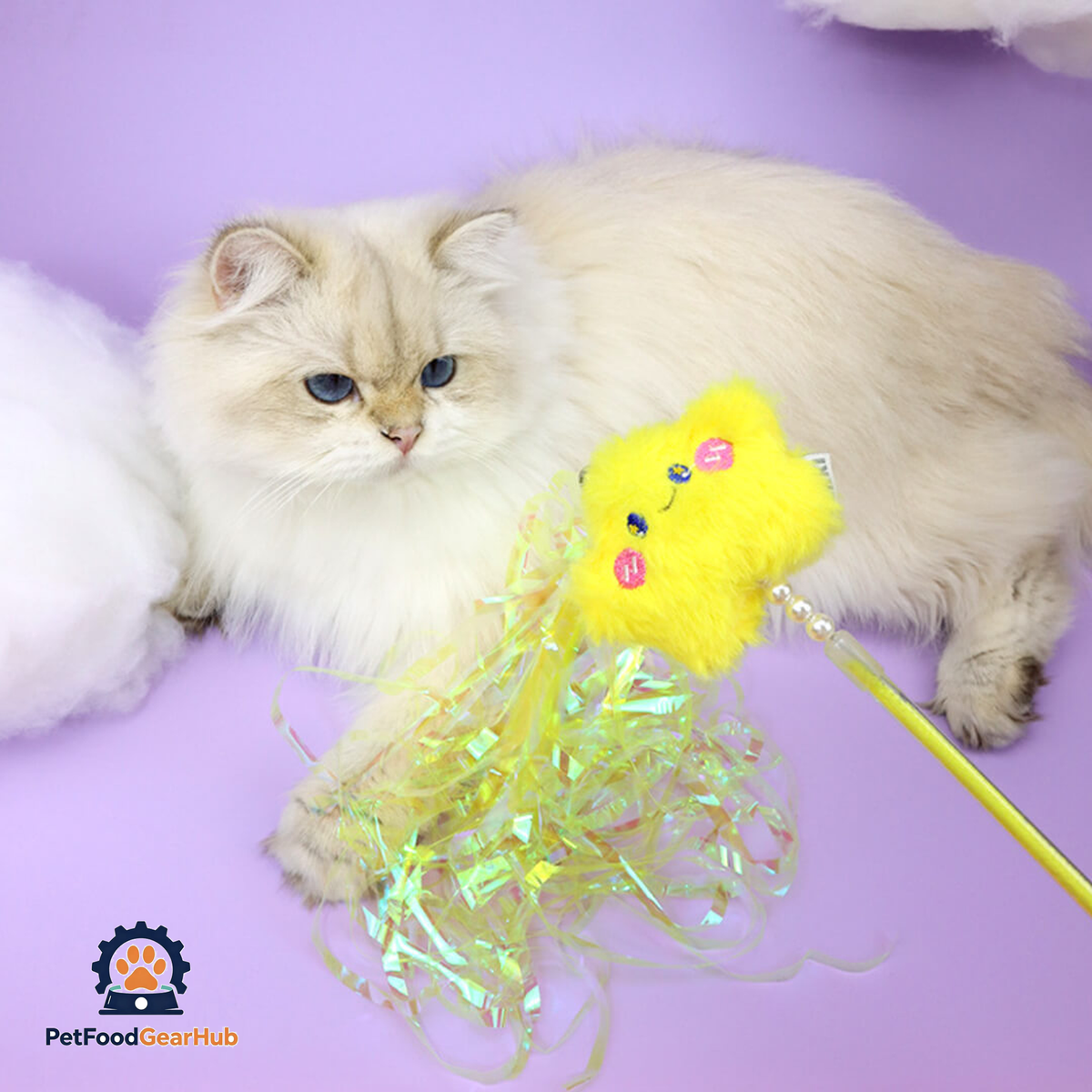 Cat with Feather Ribbon Cat Wand Toys | PetFoodGearHub