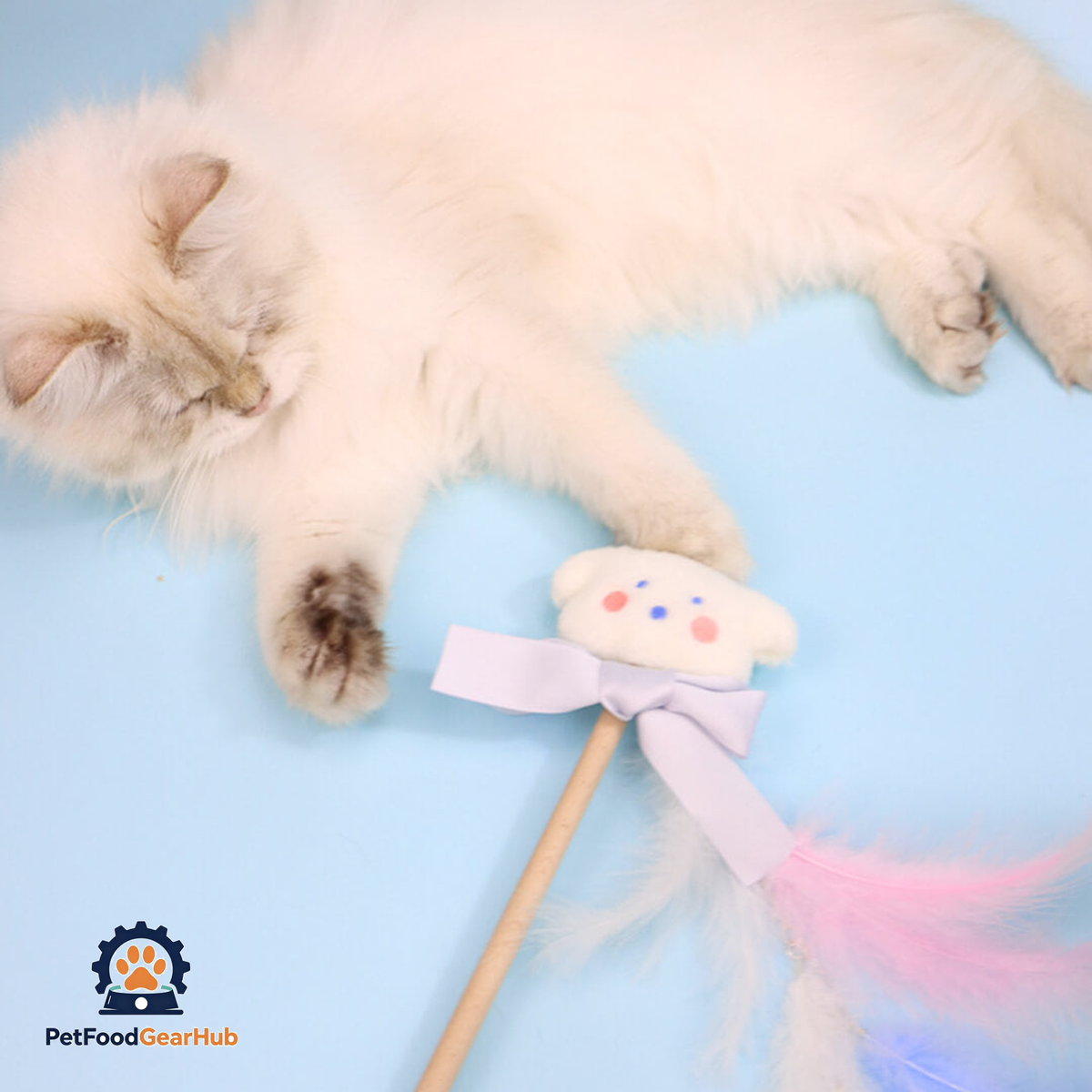 Cat Playing with Puppy Dreams Cat Wand Toy | Cute Cat Toys | PetFoodGearHub