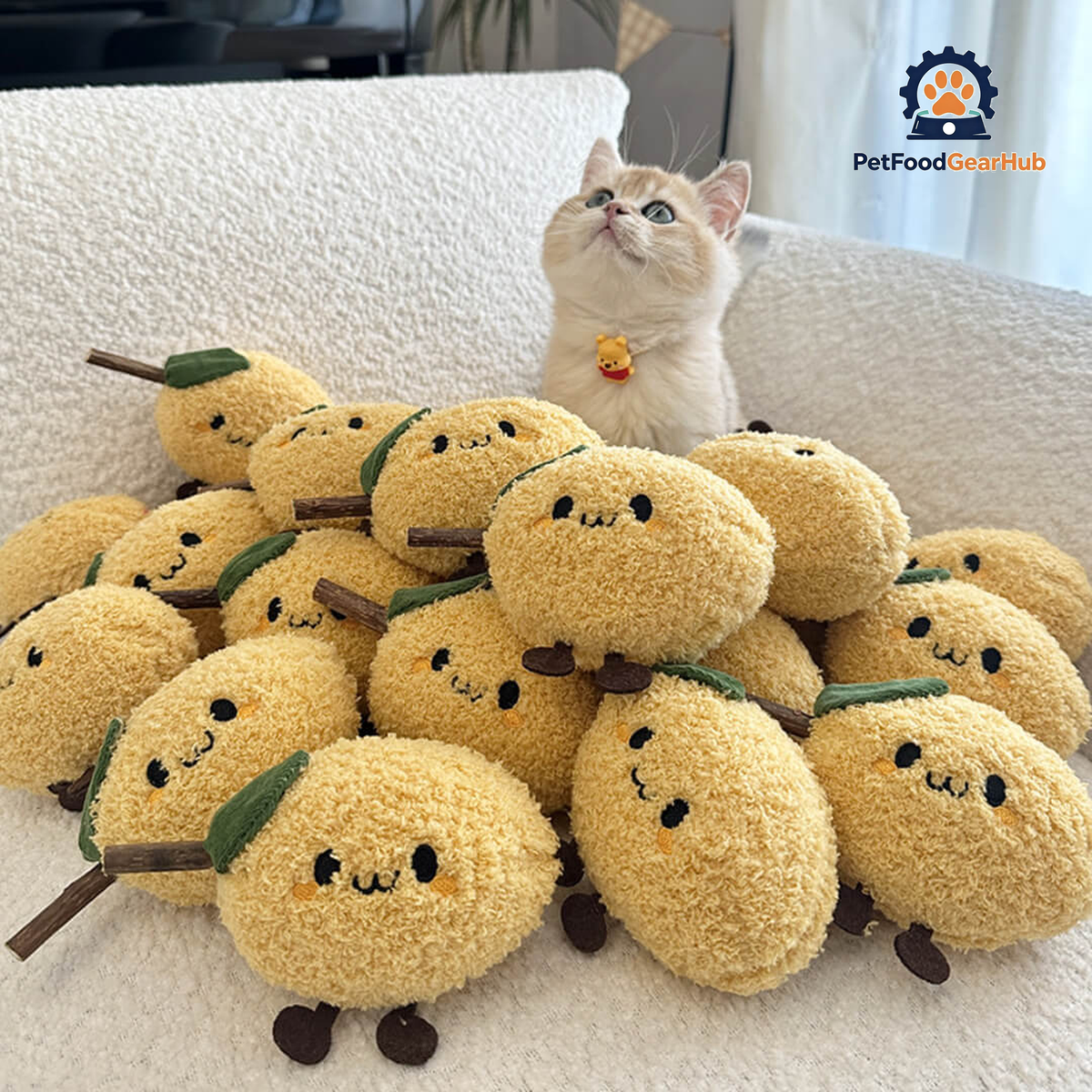 Cat with Cute Lemon Silvervine Cat Chew Toy | PetFoodGearHub