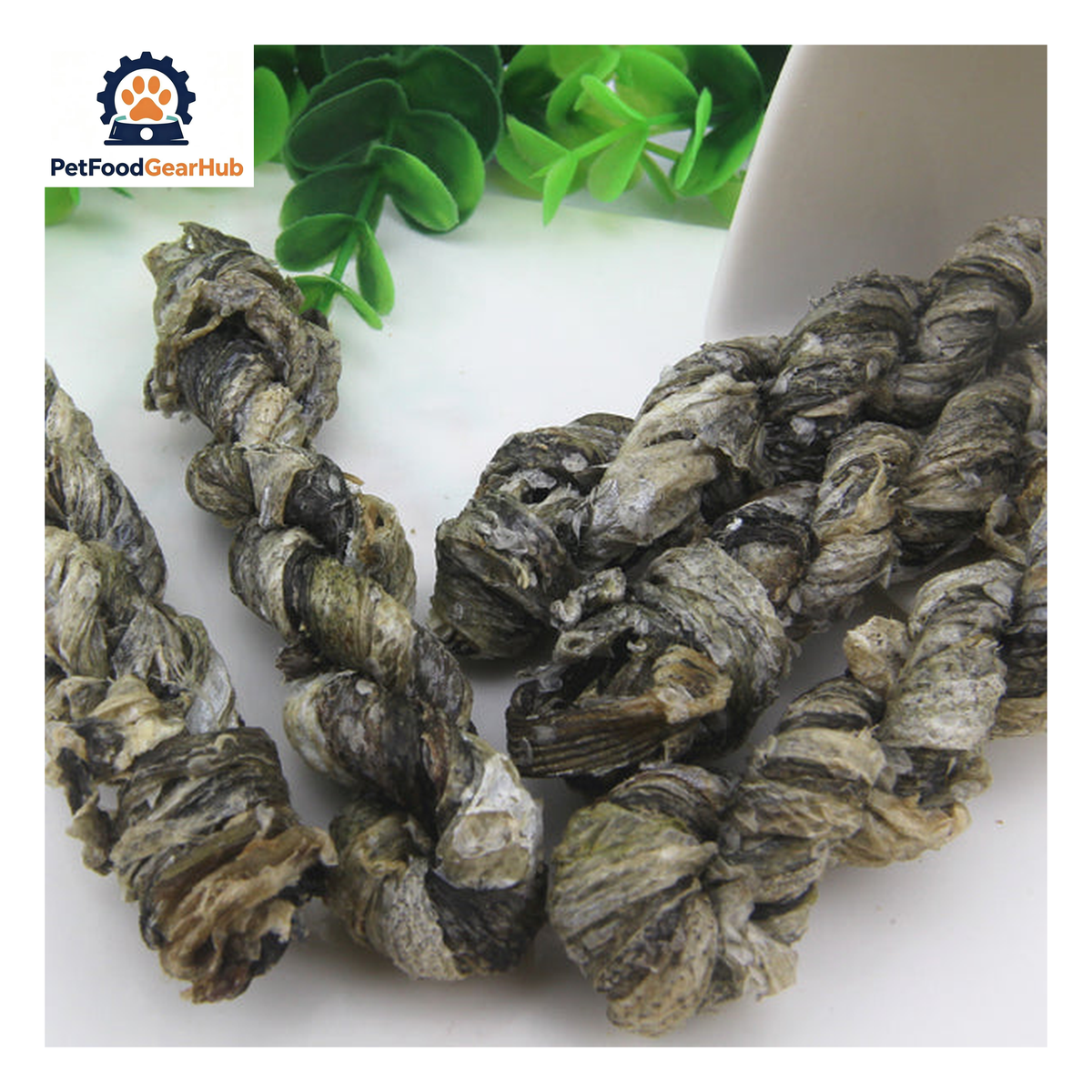 PFGH LSF-02 US Fish Skin Plait Bulk Dog Treats – Wholesale Dog Treats product image by PetFoodGearHub