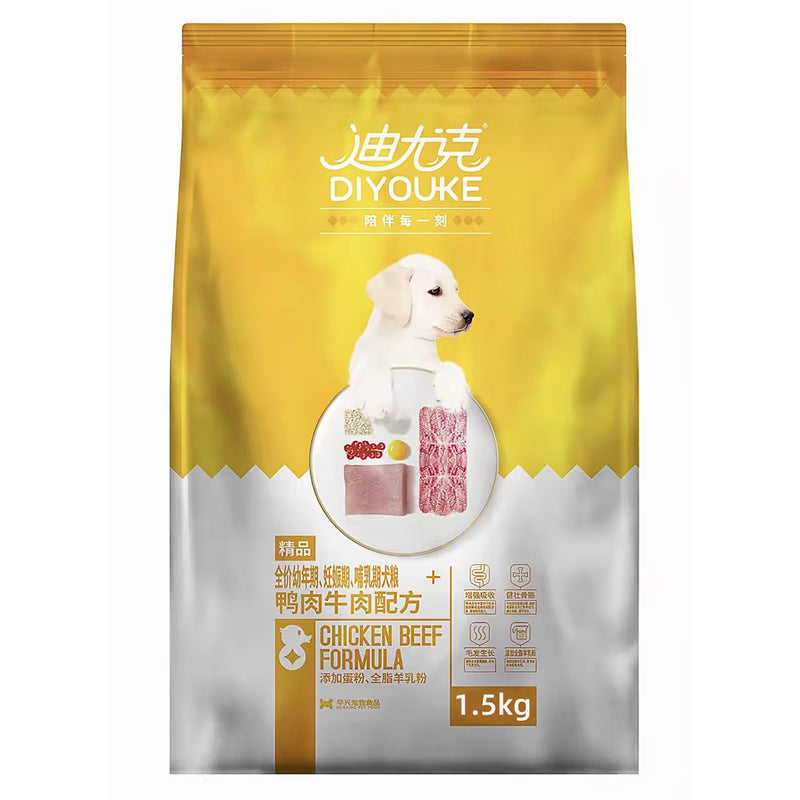 迪尤克幼犬/奶糕狗粮1.5kg鸭肉牛肉泰迪贵宾比熊全价幼年期 迪尤克精品幼犬1.5kg