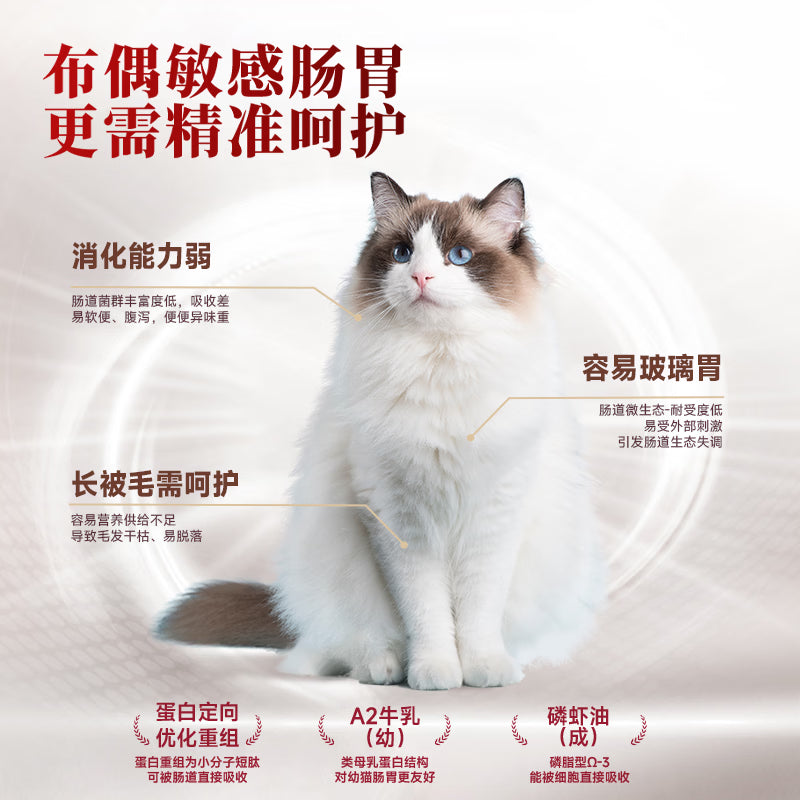 弗列加特布偶专用 护肠胃美毛猫粮 全价鲜肉烘焙成猫粮 7.2kg