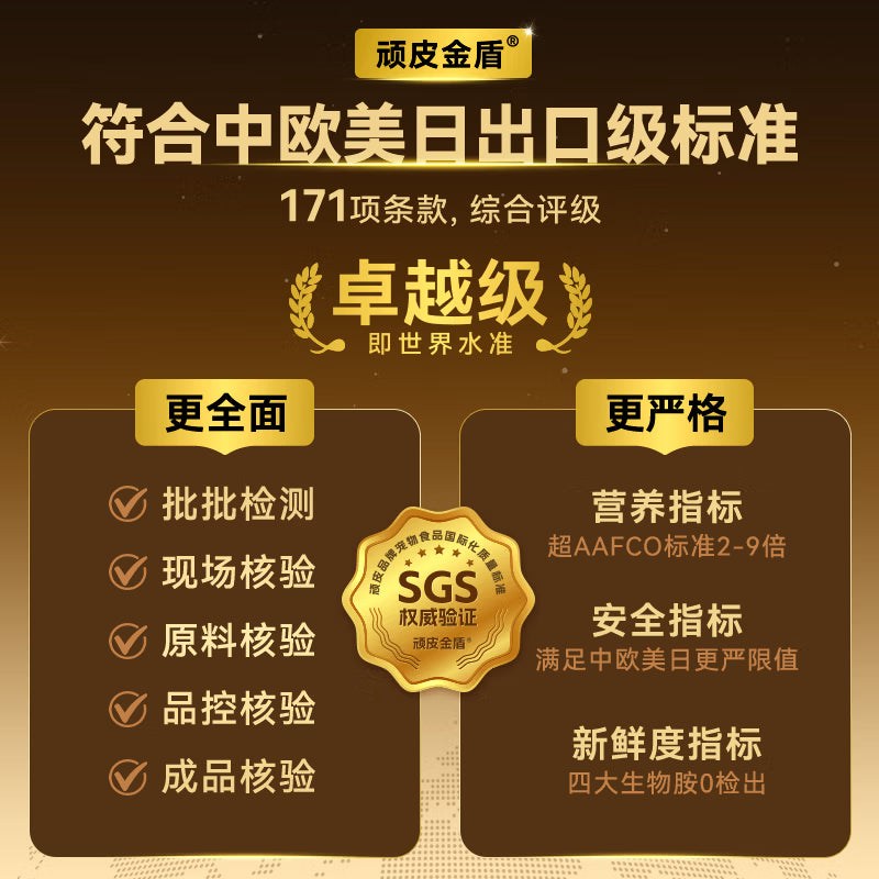 顽皮小金盾狗粮鲜肉全价中大型成犬冻干粮金毛拉布拉多狗粮姜黄鸭5kg