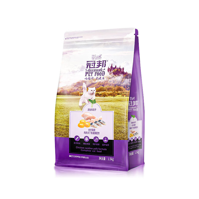 冠邦猫粮15kg成幼猫通用营养美短英短流浪猫专用 沙丁鱼味9斤【送动感萌宠主食罐*1】赠试吃*1包 0lb_以实际下单为准