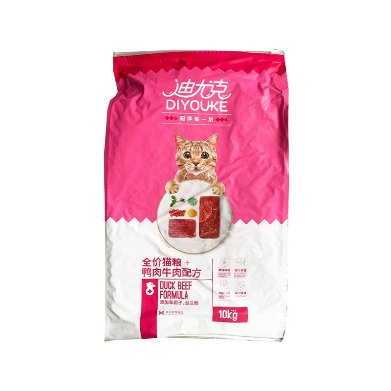 迪尤克10kg布偶蓝猫英短通用全价猫粮牛肉鱼味 鱼肉味 10kg