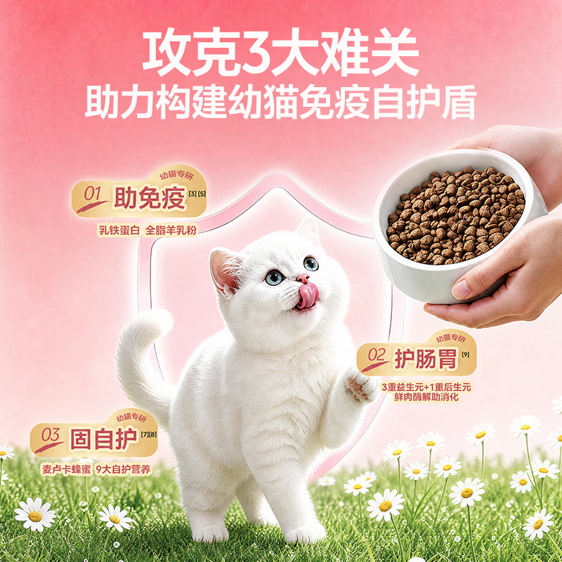 力狼幼猫粮 幼猫1-12月奶糕宠物全价全猫种通用 【升级2.0 | 自护助免疫】 幼猫专用粮2kg